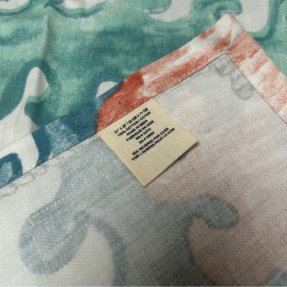 ANTHROPOLOGIE Mermaid Print Kitchen Tea Dish Towel Embroidery #1225258 - Picture 5 of 13
